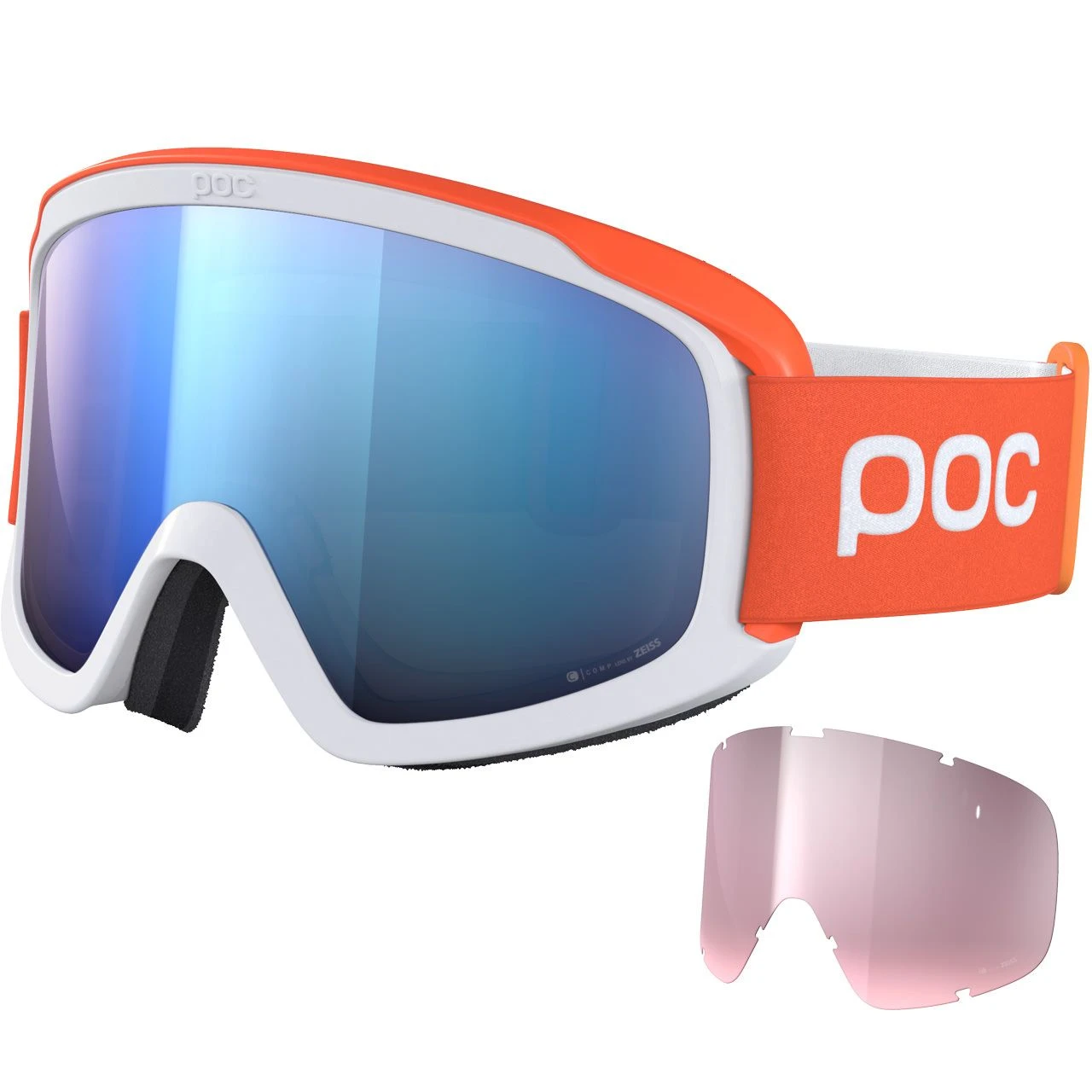 POC Opsin Clarity Comp Flo Orange/hydro White/spektris Blue + Reserve Lens 1 POC Opsin Clarity Comp Flo Orange/hydro White/spektris Blue + Reserve Lens