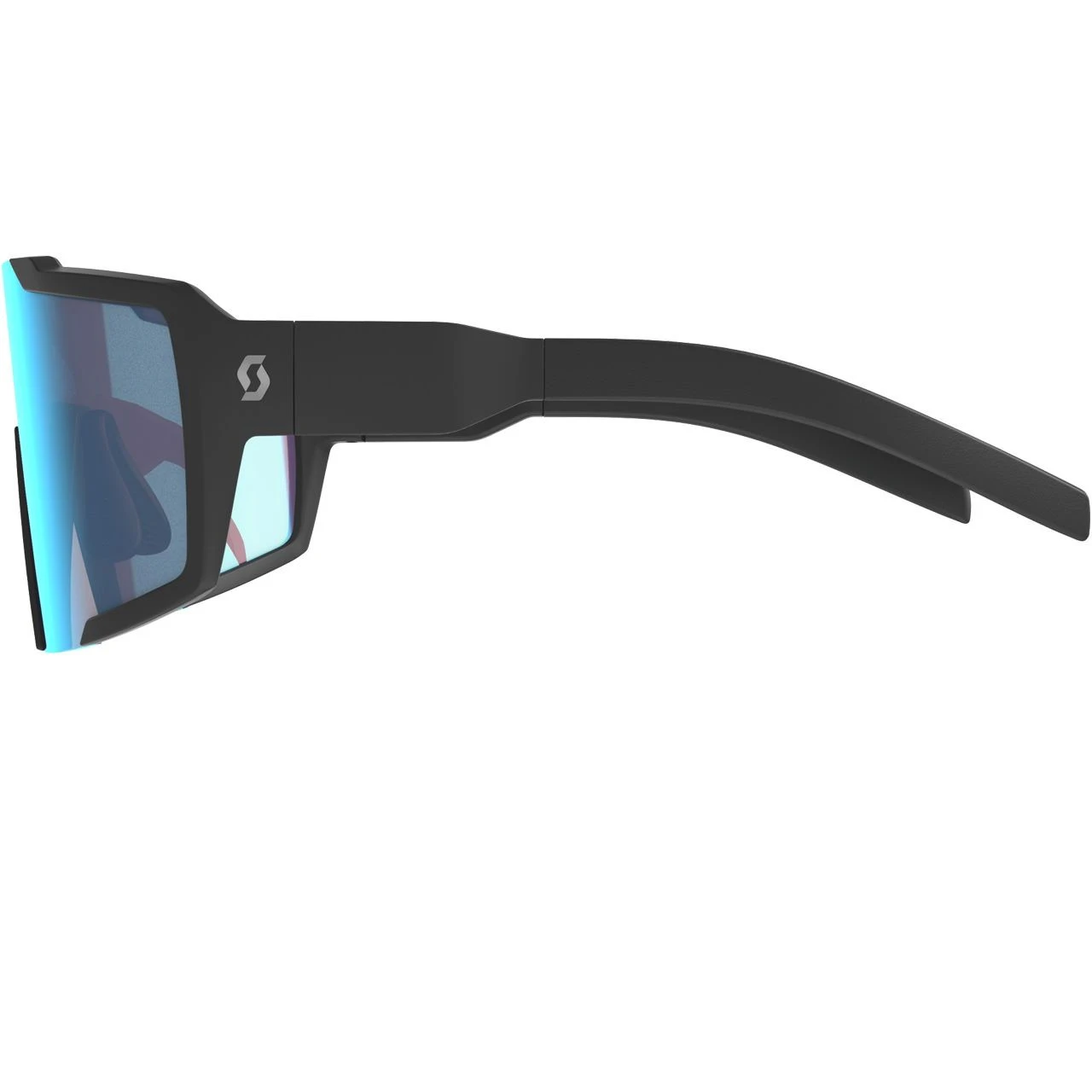 Scott Shield Sunglasses Black Matt/blue Chrome Enhancer 2 Scott Shield Sunglasses Black Matt/blue Chrome Enhancer - Afbeelding 2