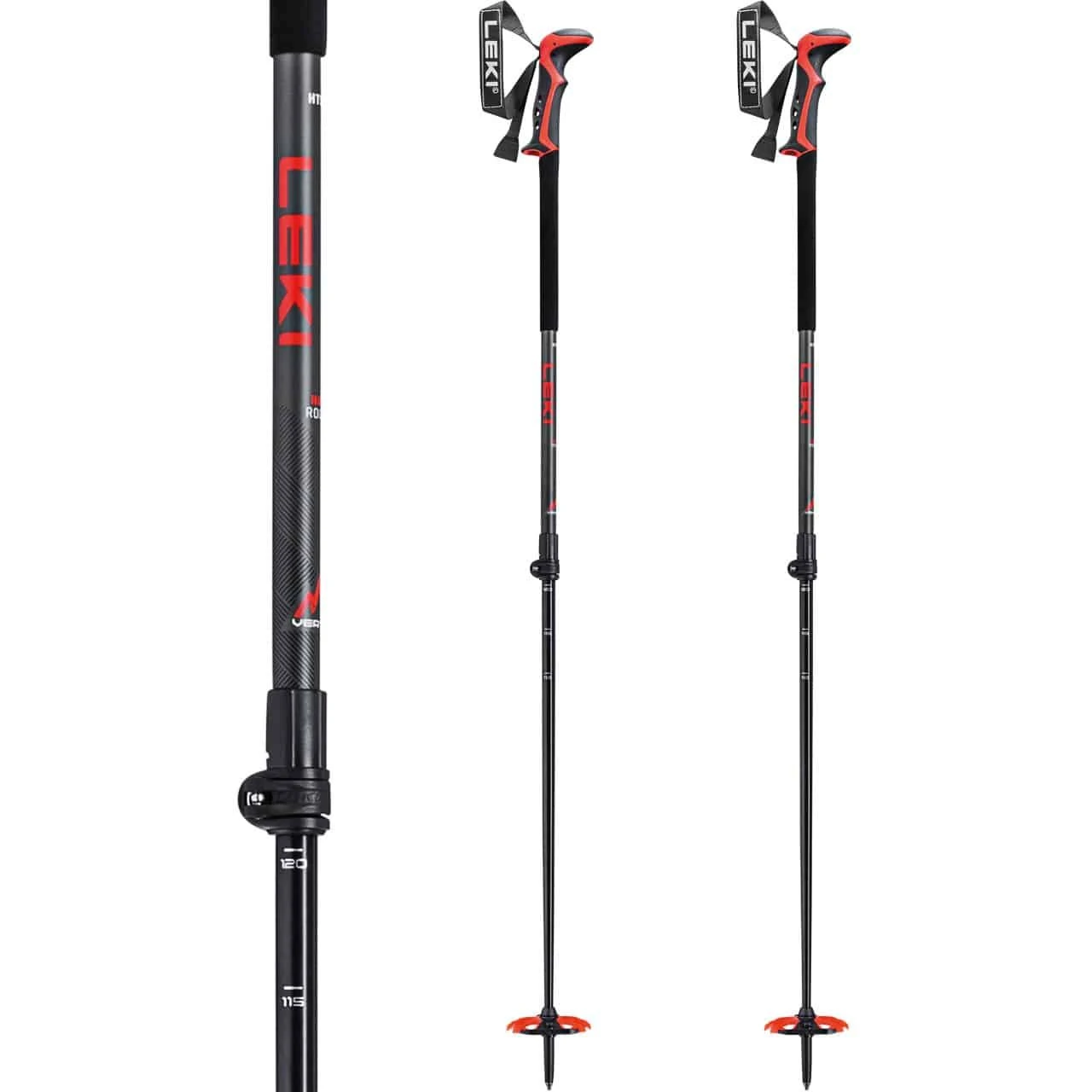 Leki Haute Route 2 Dark Anthra/dark Red/black 2 Leki Haute Route 2 Dark Anthra/dark Red/black - Afbeelding 2